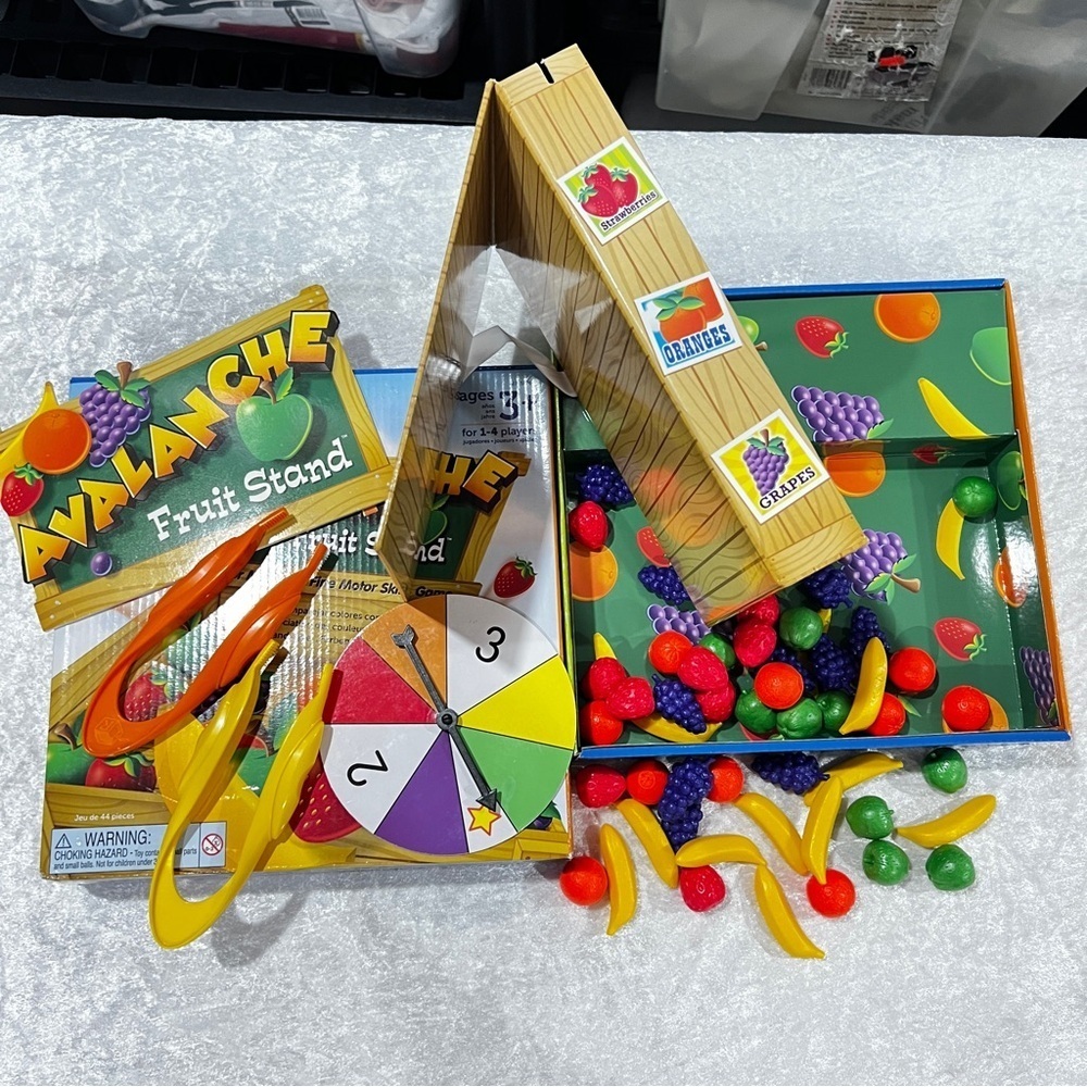 Learning Resources Avalanche Fruit Stand Game Colorful Educational Toy 3+ Years